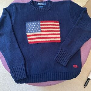 Ralph Lauren Polo American Flag Sweater - Vintage